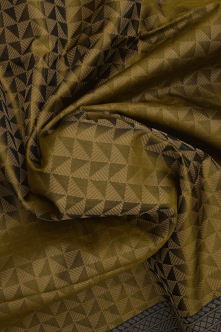 Jacquard Pattern Mehendi Green Soft Silk Saree