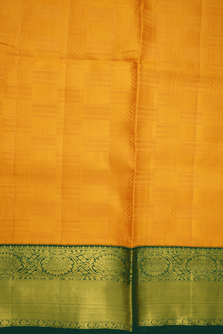 Jacquard Pattern Mustard Yellow Nine Yards Silk Saree