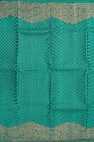 Jacquard Pattern Peacock Green Kanchipuram Silk Saree