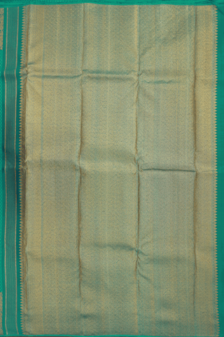 Jacquard Pattern Peacock Green Kanchipuram Silk Saree