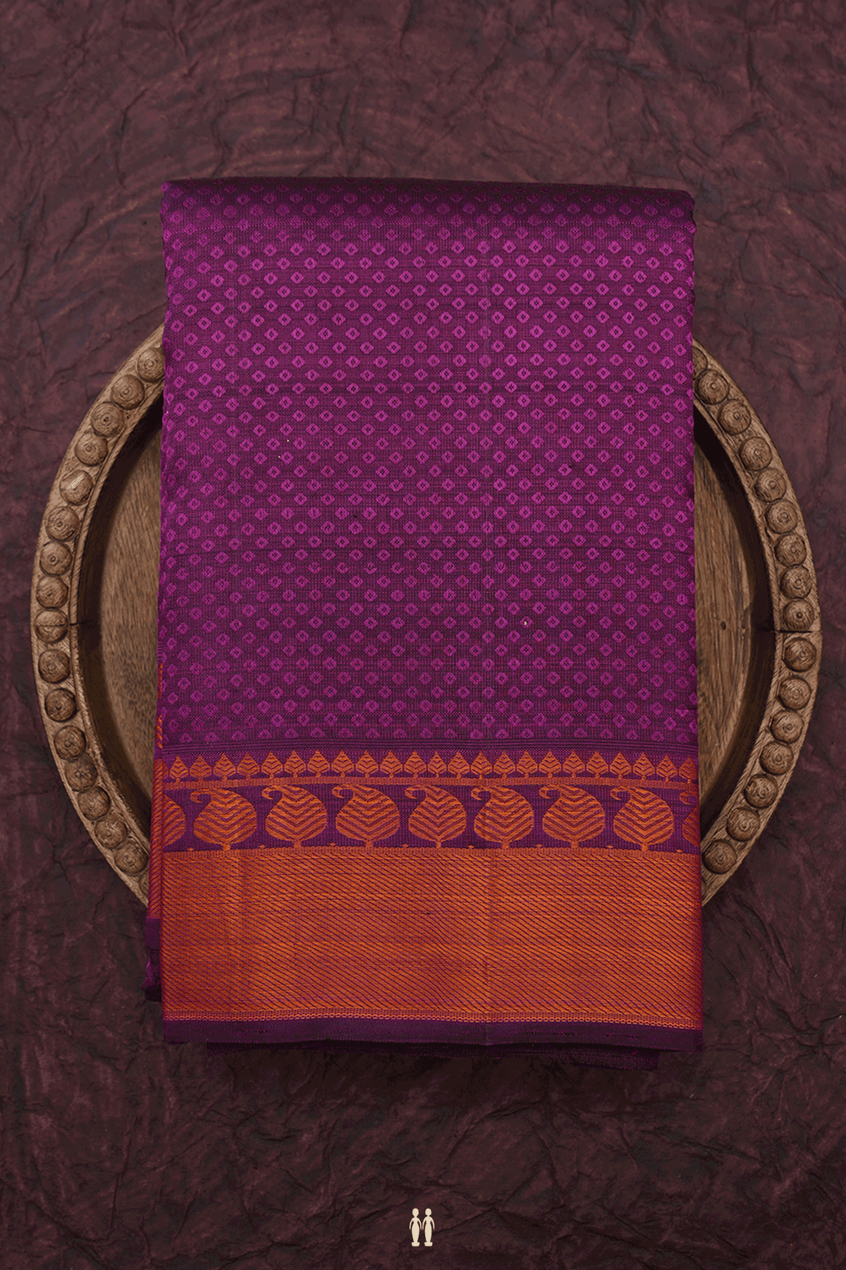 Jacquard Pattern Purple Kanchipuram Silk Saree