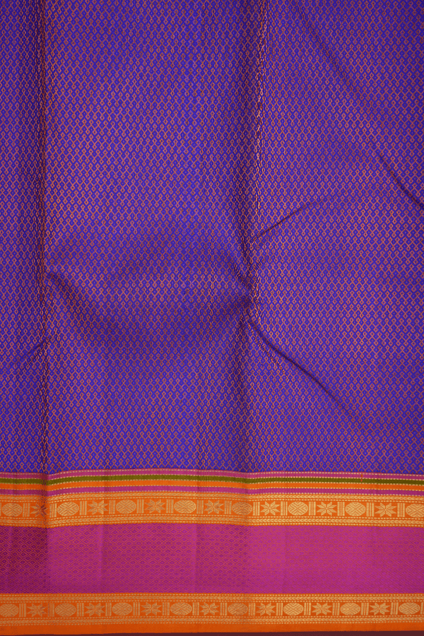 Jacquard Pattern Royal Blue Kanchipuram Silk Saree
