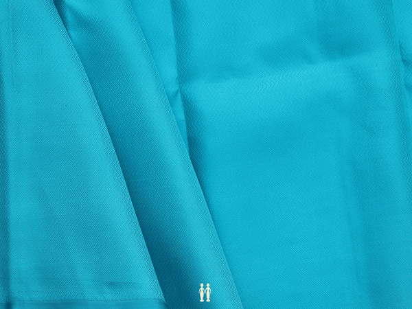 Jacquard Pattern Turquoise Blue Kanchipuram Blouse Material