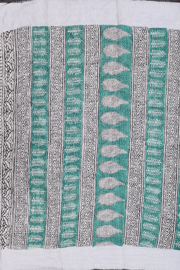 Jaipur Cotton Saree In Beige With Elephant Printed Design