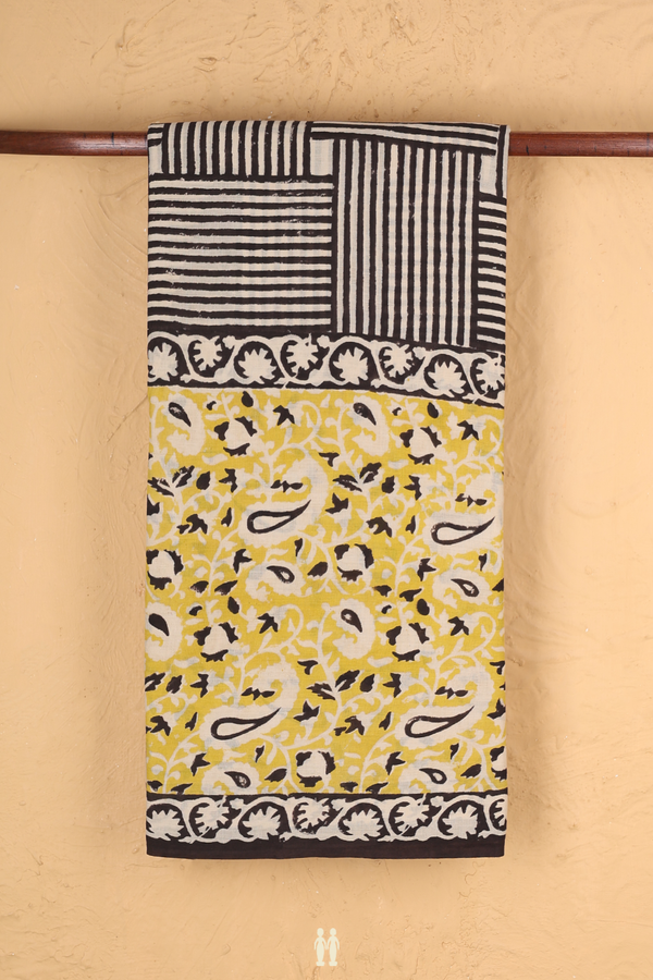 Jaipur Cotton Saree In Beige With Printed Design