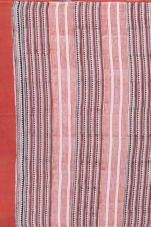 Jaipur Cotton Saree In Beige With Printed Design