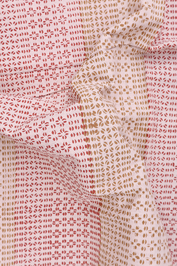 Jaipur Cotton Saree In Beige With Printed Design