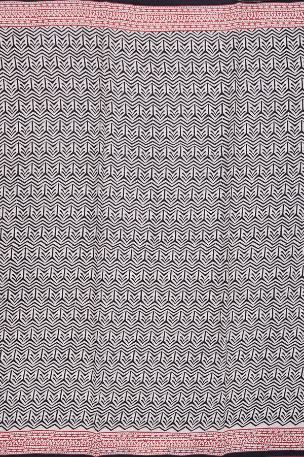 Jaipur Cotton Saree In Beige With Printed Design
