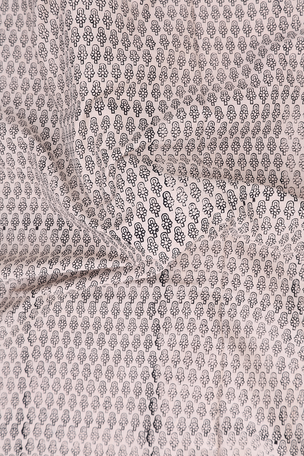 Jaipur Cotton Saree In Beige With Printed Design
