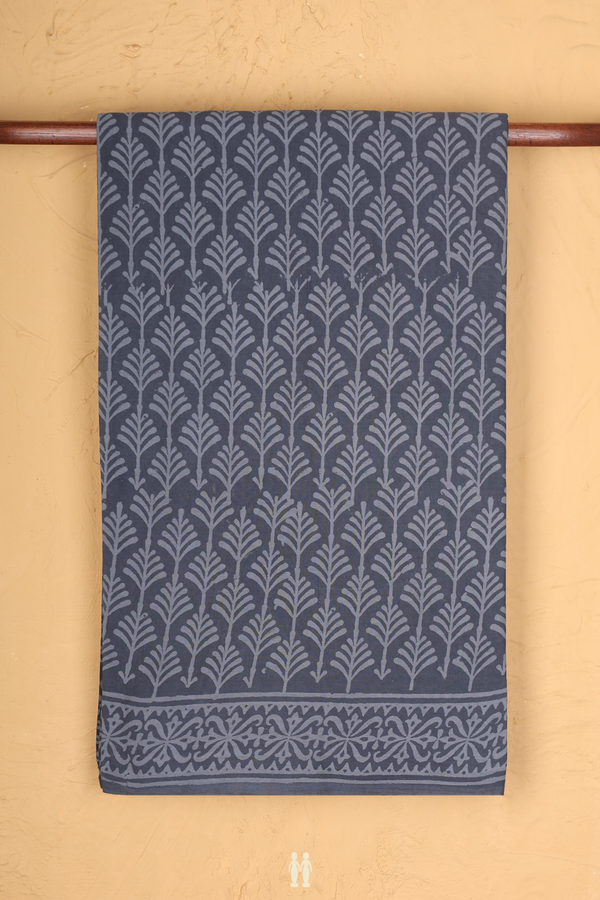 Jaipur Cotton Saree In Grey With Printed Design