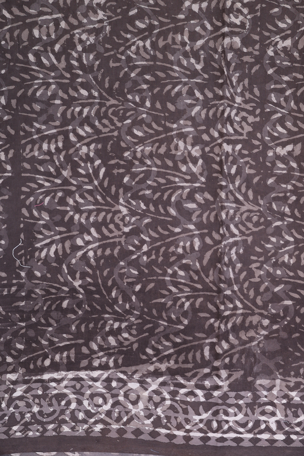 Jaipur Cotton Saree In Grey With Printed Design