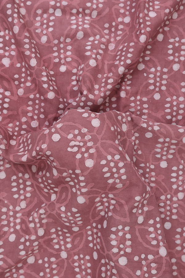 Jaipur Cotton Saree In Mulberry With Printed Design