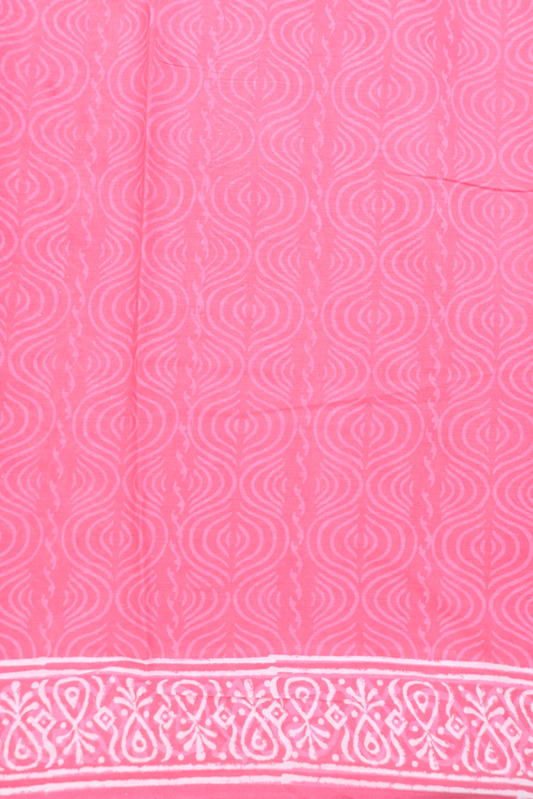 Jaipur Cotton Saree In Pink With Printed Design