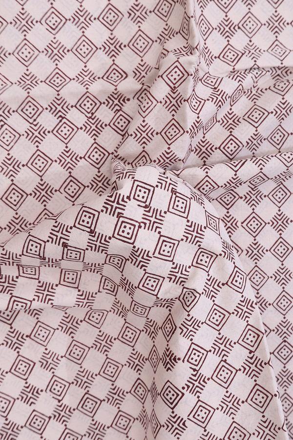 Jaipur Cotton Saree In Beige With Printed Design