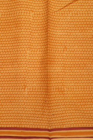 Jaipur Cotton Saree In Yam Yellow With Floral Design