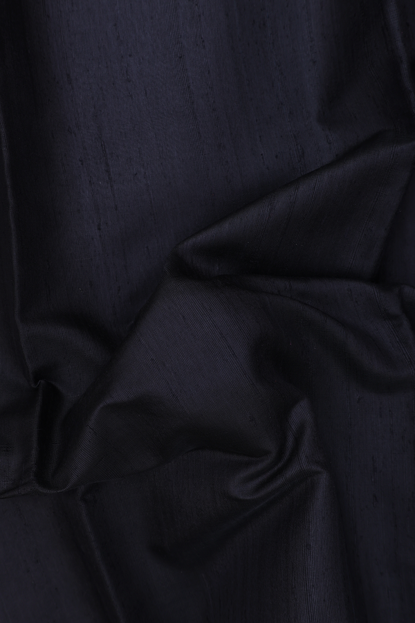 Jute Saree In Black With Temple Border