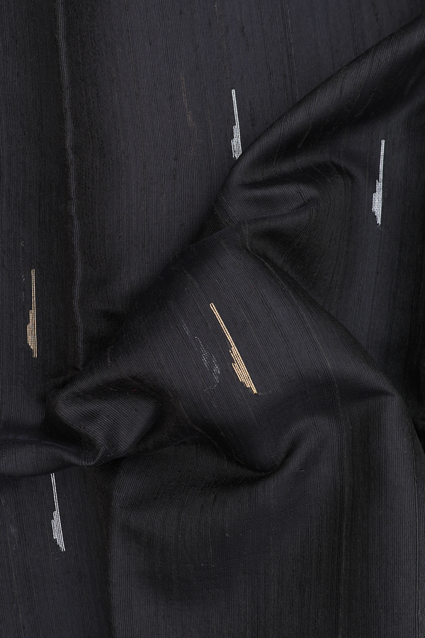 Jute Saree In Black With Malli Moggu Buttas