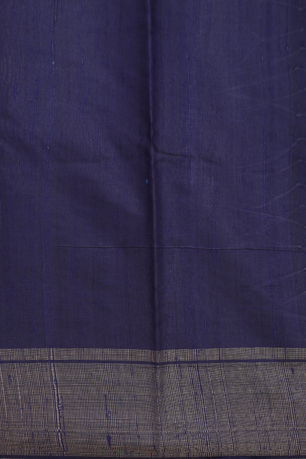 Jute Saree In Cerulean Blue With Stripes Design