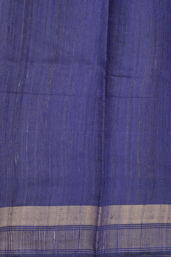 Jute Saree In Cerulean Blue With Zari Buttas
