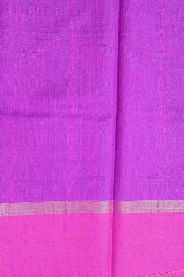 Jute Saree In Cobalt Blue With Threadwork Buttas