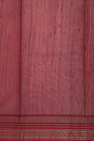 Jute Saree In Cream Color With Floral Zari Motifs