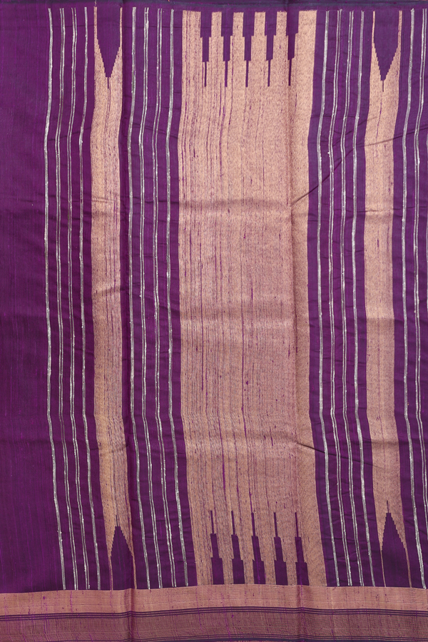 Jute Saree In Crimson Red With Allover Buttas