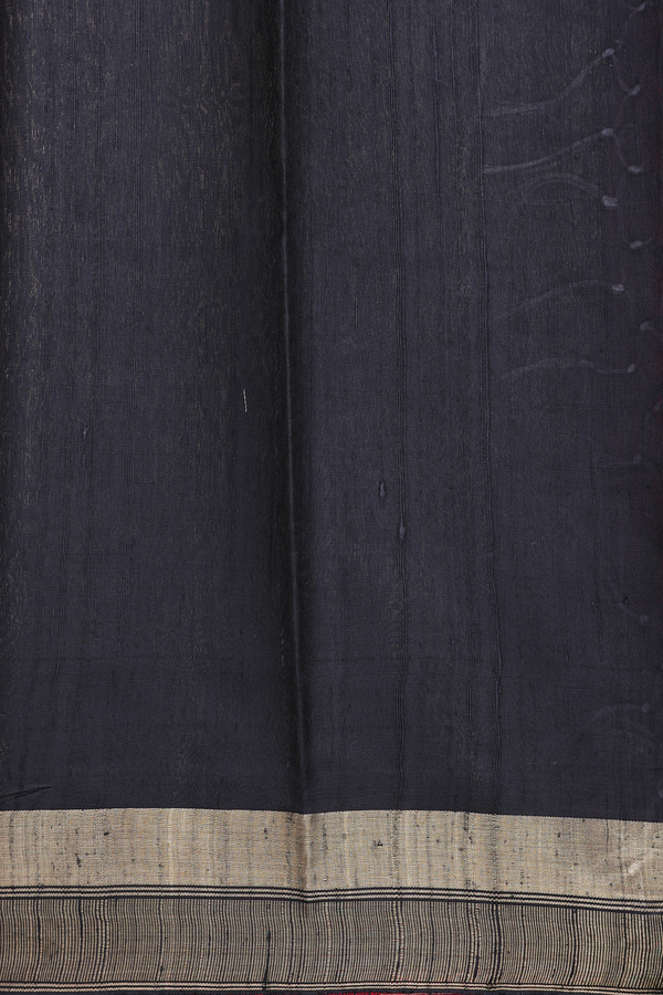 Jute Saree In Crimson Red With Floral Buttas