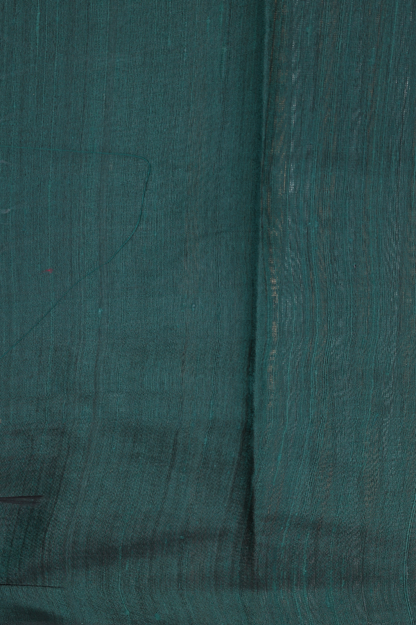 Jute Saree In Dark Green With Malli Moggu Buttas