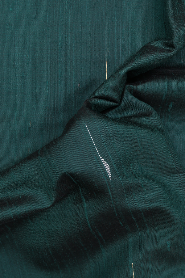 Jute Saree In Dark Green With Malli Moggu Buttas