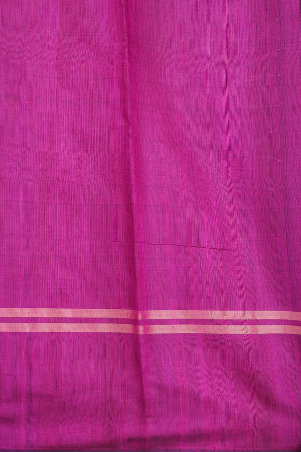 Jute Saree In Deep Purple With Zari Buttas