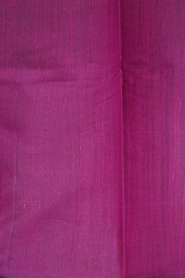 Jute Saree In Grape Purple With Floral Motifs