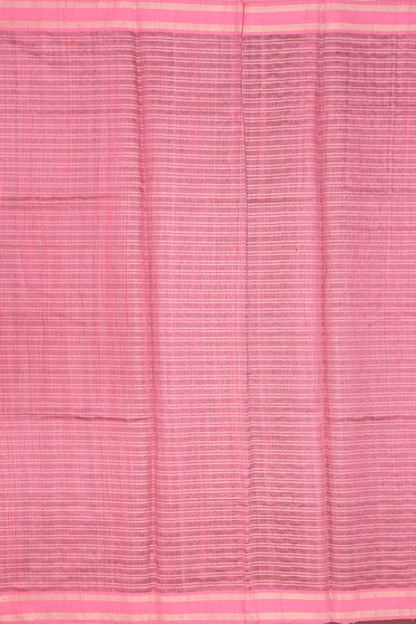 Jute Saree In Greenish Brown With Stripes Design