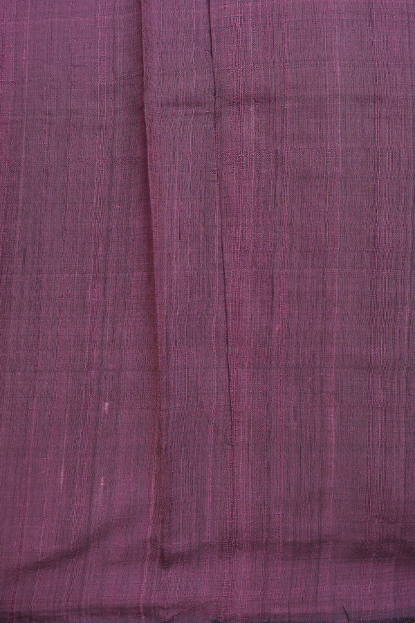 Jute Saree In Greyish Purple With Zari Buttis