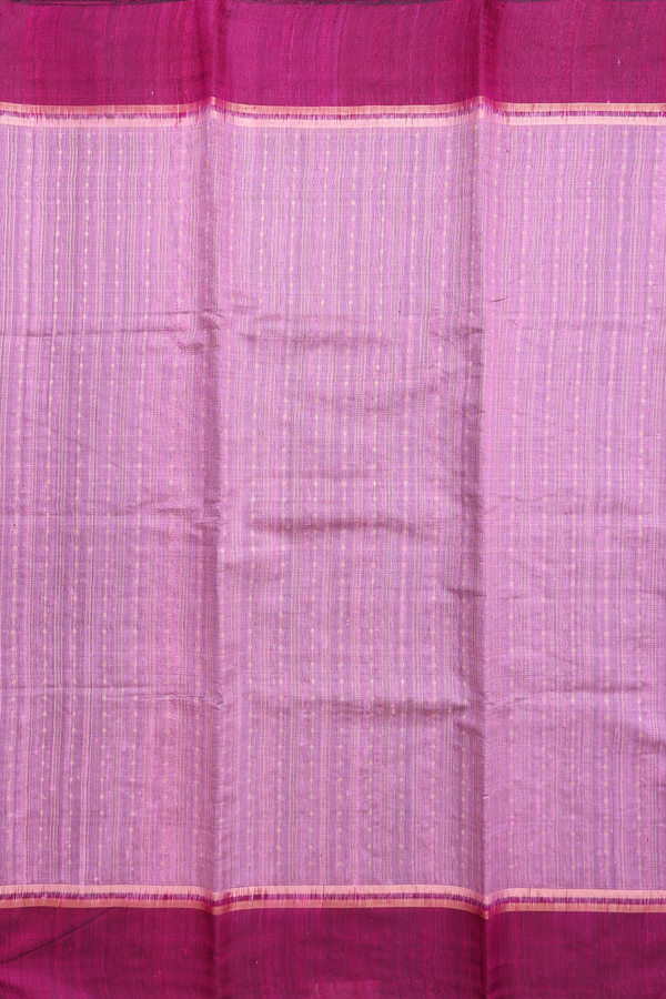 Jute Saree In Mauve With Stripes Design