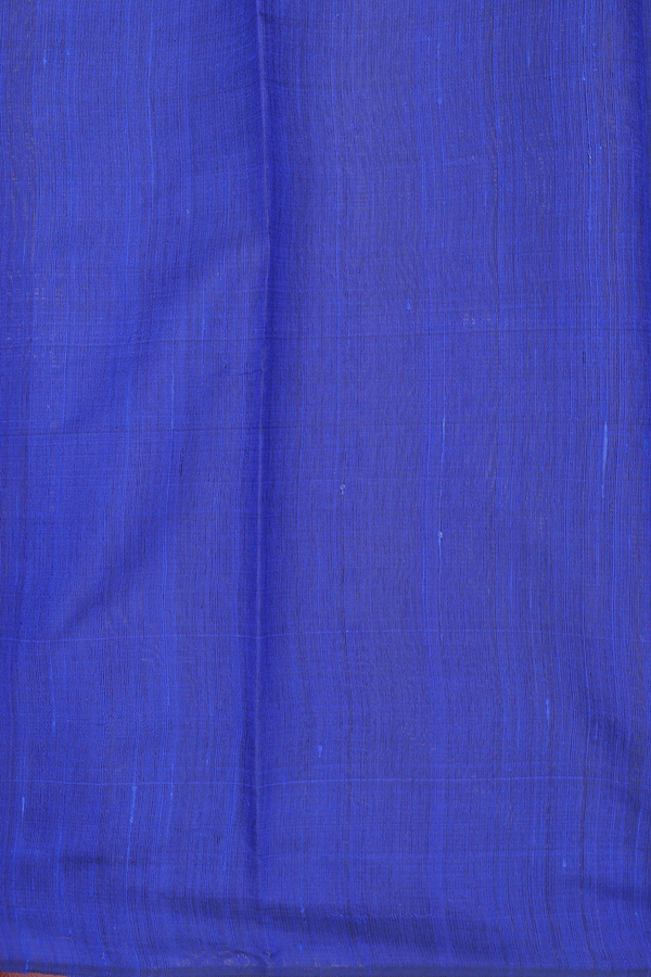 Jute Saree In Royal Blue With Zari Buttas