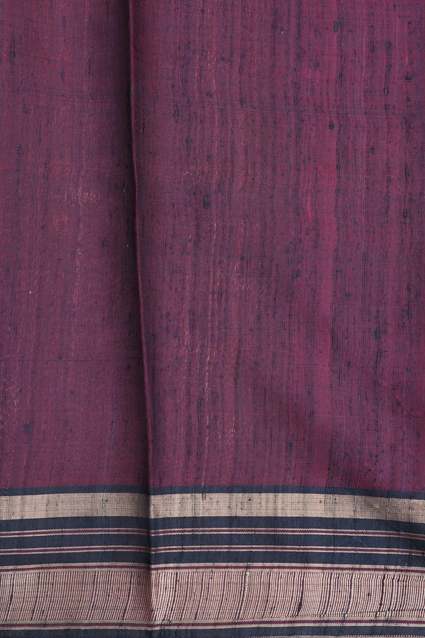 Jute Saree In Pink With Stripes Design