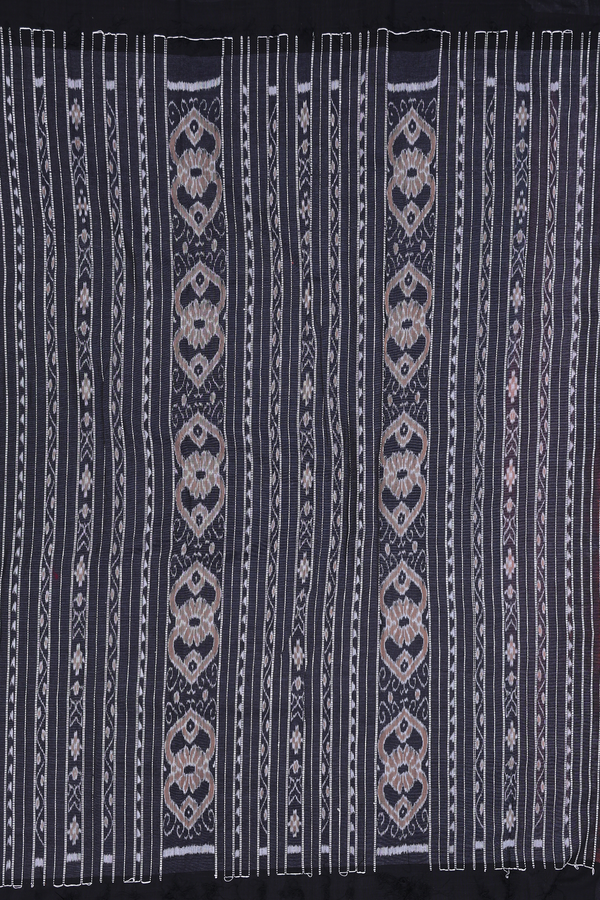 Jute Saree In Plain Dusty Red With Temple Border