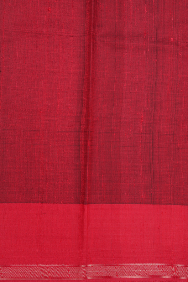 Jute Saree In Plain Olive Green With Contrast Border