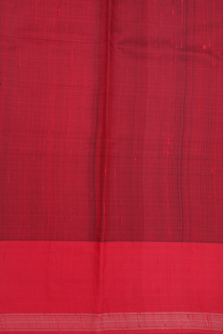Jute Saree In Plain Olive Green With Contrast Border