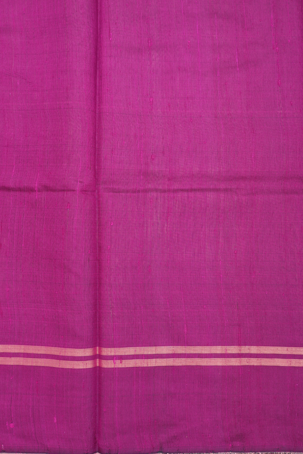 Jute Saree In Plain Pink With Contrast Border