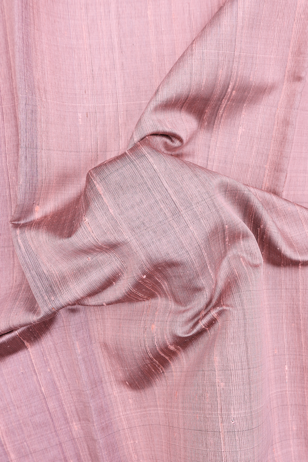 Jute Saree In Plain Pink With Contrast Border