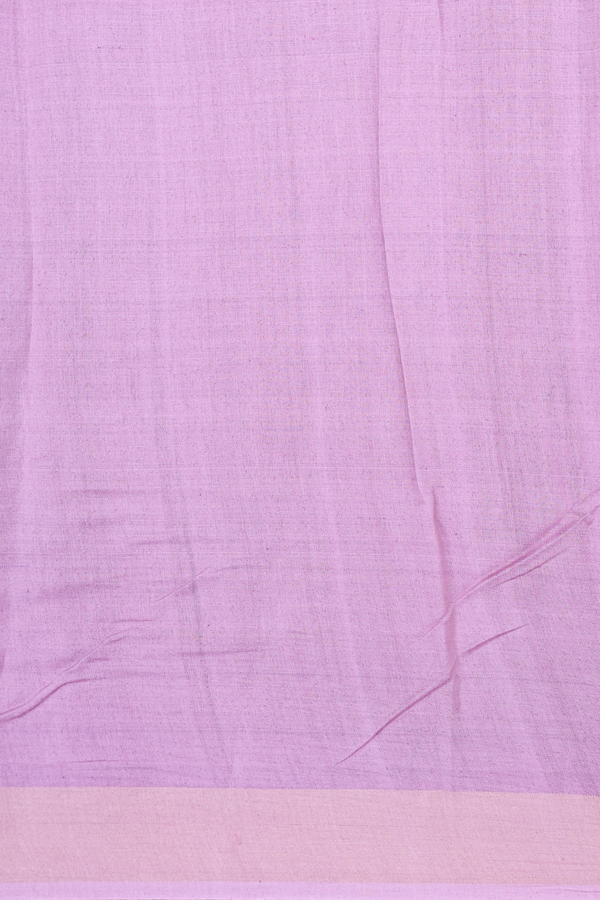 Jute Saree In Purple Rose With Threadwork Buttas