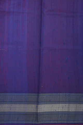 Jute Saree In Plain Scarlet Red With Contrast Zari Border