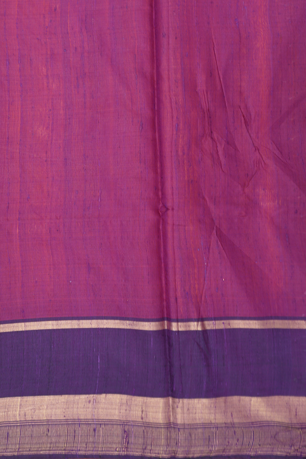 Jute Saree In Plain Yellow With Contrast Border
