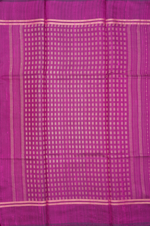 Jute Saree In Plum Purple With Stripes Design