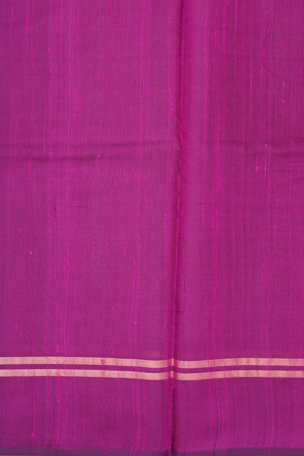 Jute Saree In Plum Purple With Stripes Design