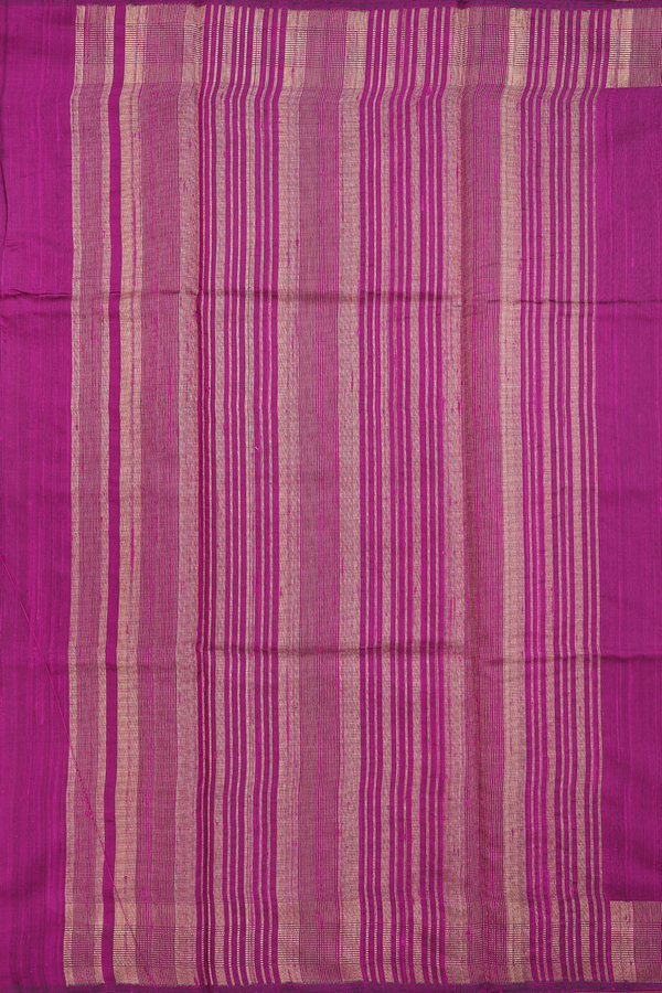Jute Saree In Purple With Floral Buttas