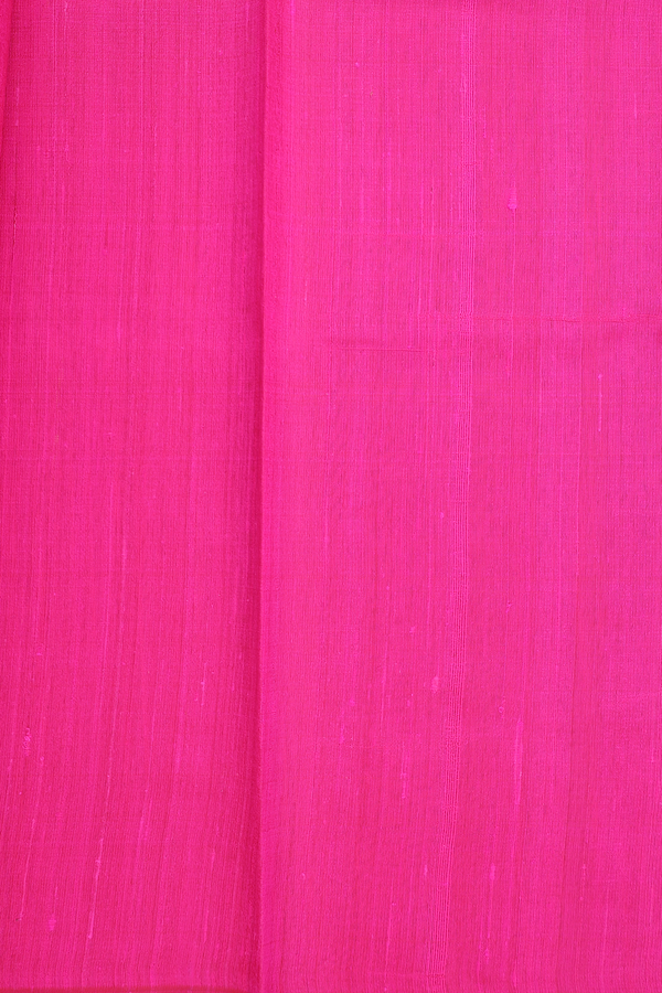 Jute Saree In Rani Pink With Malli Moggu Buttas