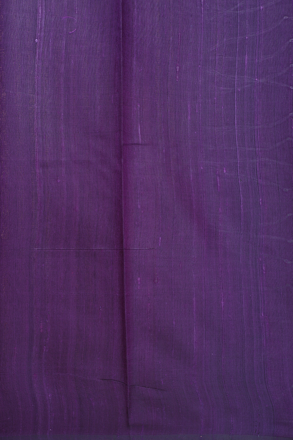 Jute Saree In Regal Purple With Stripes Design