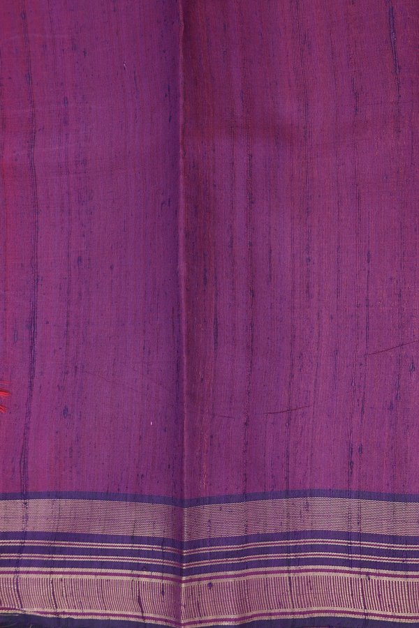 Jute Saree In Scarlet Red With Stripes Design